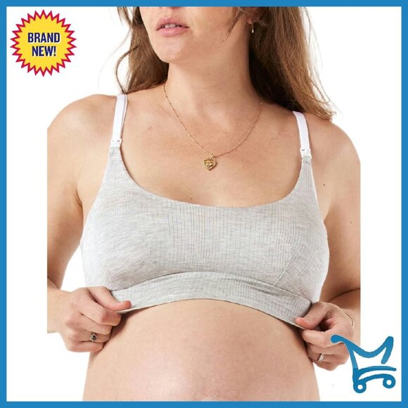 Soft Stretchy Maternity Nursing Sleep Bra Clip-Down Adjustable